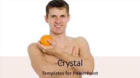  Presentation with dragonfly orange - PPT theme featuring young man with an orange background and a  colored foreground