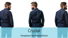  Presentation with beard - PPT layouts having young man with beard backside background and a  colored foreground