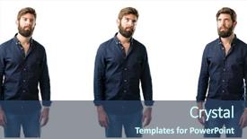  Presentation with egyptian man in make up - Colorful slide set enhanced with young man with beard making backdrop and a  colored foreground