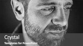  Presentation with noise - Cool new PPT theme with young man with beard note noise added for desired effect backdrop and a gray colored foreground