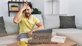  Presentation with memory - PPT layouts enhanced with young-man-with-beard-using background and a coral colored foreground