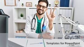  Presentation with beard - Slide set with young-man-with-beard-wearing background and a  colored foreground