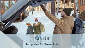  Presentation with wife - Beautiful theme featuring young-man-with-big-rucksack backdrop and a light blue colored foreground