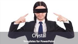  Presentation with human face - Presentation theme with young man with black face background and a dark gray colored foreground