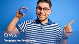  Presentation with blue eyes - Slide set with young-man-with-blue-eyes background and a ocean colored foreground