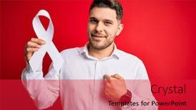  Presentation with lung cancer - Presentation featuring young-man-with-blue-eyes background and a red colored foreground