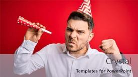  Presentation with blue eyes - Slide deck with young-man-with-blue-eyes background and a light gray colored foreground