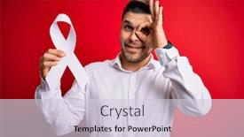  Presentation with lung cancer - Cool new PPT theme with young-man-with-blue-eyes backdrop and a lemonade colored foreground