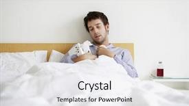  Presentation with young athletes box jumping - Slide set consisting of young man with cold holding background and a sky blue colored foreground