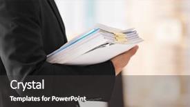  Presentation with office management - Colorful presentation enhanced with young man with documents backdrop and a  colored foreground