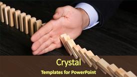  Presentation with domino - Beautiful presentation theme featuring young man with dominoes backdrop and a tawny brown colored foreground