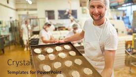  Presentation with yeast - PPT layouts featuring young-man-with-fresh-yeast background and a gold colored foreground