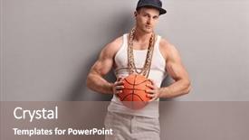  Presentation with chain - PPT layouts having young man with gold chain background and a  colored foreground