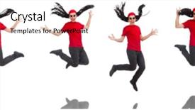  Presentation with long term planning - Presentation theme consisting of young man with long dreads background and a coral colored foreground