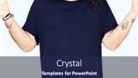 Presentation with heavy metal - PPT layouts with young-man-with-long-hair background and a navy blue colored foreground