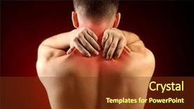  Presentation with pain - Audience pleasing slide deck consisting of young man with neck pain backdrop and a tawny brown colored foreground