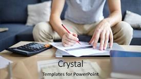  Presentation with red - Presentation theme enhanced with young man with red highlighter background and a coral colored foreground