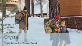  Presentation with resort - Colorful theme enhanced with young-man-with-rucksack-following backdrop and a lemonade colored foreground