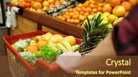  Presentation with supermarket trolley - Cool new PPT theme with  backdrop and a  colored foreground