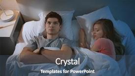  Presentation with civil disorder - Slide deck featuring young man with sleep disorder background and a ocean colored foreground