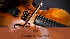  Presentation with young man on the phone - Slide set featuring young-man-with-violin background and a red colored foreground