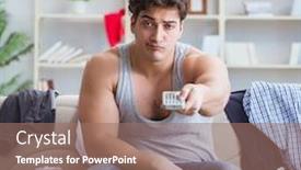  Presentation with messy - Audience pleasing slide set consisting of young-man-working-studying backdrop and a coral colored foreground