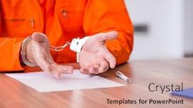  Presentation with letter - Beautiful theme featuring young-man-writing-letter backdrop and a coral colored foreground