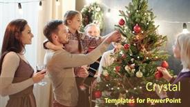  Presentation with members - PPT theme having young-man background and a tawny brown colored foreground