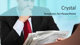  Presentation with office newspaper - Colorful slide deck enhanced with young manager reading a newspaper backdrop and a  colored foreground