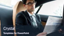  Presentation with seat belt in car safety - Beautiful slide set featuring young manager reading a newspaper backdrop and a wine colored foreground