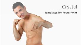  Presentation with martial arts - Amazing theme having young martial arts fighter doing backdrop and a white colored foreground