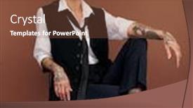  Presentation with masculine - Cool new theme with young-masculine-elegant-female backdrop and a tawny brown colored foreground