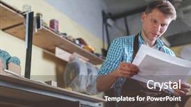  Presentation with transportation plan - Presentation design featuring young master with a plan background and a  colored foreground