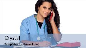  Presentation with medical student - Presentation design consisting of young medical student background and a light blue colored foreground