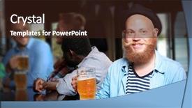  Presentation with pub - Amazing PPT layouts having young-men-drinking-beer and a  colored foreground