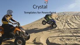  Presentation with sand dunes - Cool new theme with young men riding quad backdrop and a light blue colored foreground