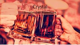  Presentation with toasting - Audience pleasing PPT layouts consisting of young men toasting their beer backdrop and a coral colored foreground