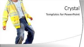  Presentation with michael jackson - Cool new PPT theme with young michael jackson young man backdrop and a white colored foreground