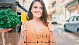  Presentation with middle east - PPT layouts with young-middle-east-girl-smiling background and a coral colored foreground