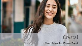  Presentation with middle east map countries - Presentation theme enhanced with young-middle-east-girl-smiling background and a  colored foreground