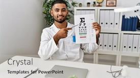  Presentation with middle east - Theme having young-middle-east-man-wearing background and a light gray colored foreground