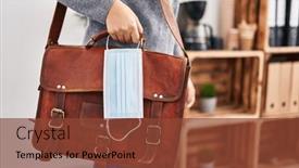  Presentation with medical business - PPT theme consisting of young-middle-east-woman-business background and a tawny brown colored foreground