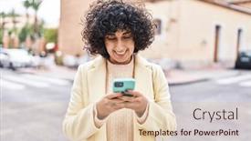  Presentation with middle east - PPT theme having young-middle-east-woman-excutive background and a lemonade colored foreground