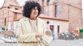  Presentation with middle east - Presentation consisting of young-middle-east-woman-excutive background and a lemonade colored foreground