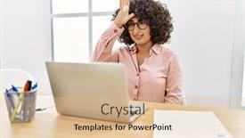  Presentation with language - Slides enhanced with young-middle-east-woman-having background and a lemonade colored foreground