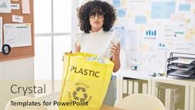  Presentation with middle east - Theme consisting of young-middle-east-woman-holding background and a yellow colored foreground