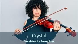  Presentation with middle east - Slide deck enhanced with young-middle-east-woman-playing background and a ocean colored foreground