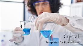  Presentation with middle east - Slides enhanced with young-middle-east-woman-scientist background and a light blue colored foreground