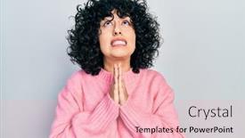  Presentation with middle east - Theme consisting of young-middle-east-woman-wearing background and a lemonade colored foreground