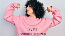  Presentation with middle east - PPT theme consisting of young-middle-east-woman-wearing background and a lemonade colored foreground